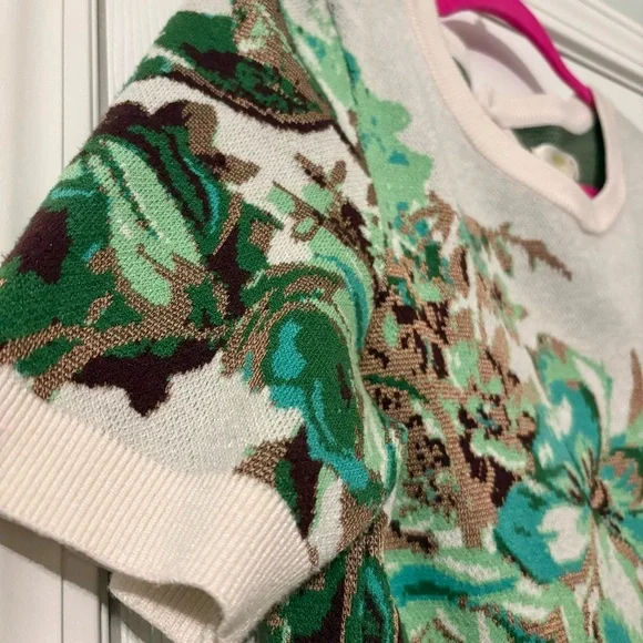 EUC Maeve by Anthropologie short sleeve floral sweater - Picture 5 of 7